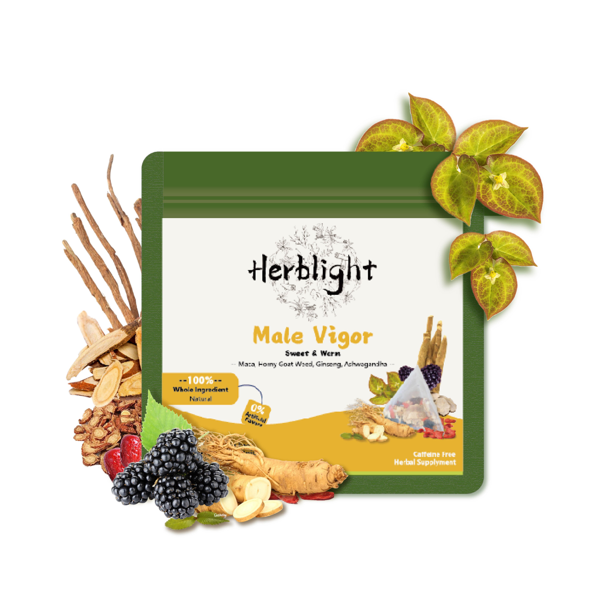 Male Vigor - Enhance male energy and vitality - HERBLIGHT